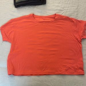 Orange Lulu crop t